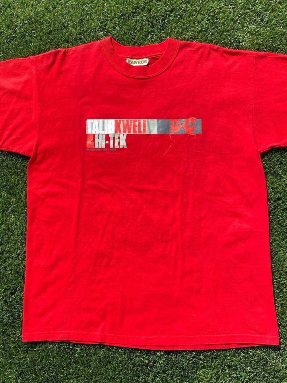 Vintage 2000s Rawkus Talib Kweli & Hi-Tek Hip Hop Rap T-Shirt XL Red USA